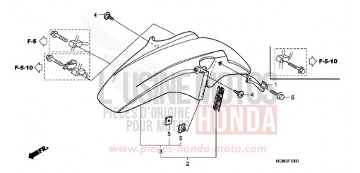 AILE AVANT CBF600NA de 2010